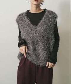 試着のみ！センスオブプレイス　ニット　モール　ベスト