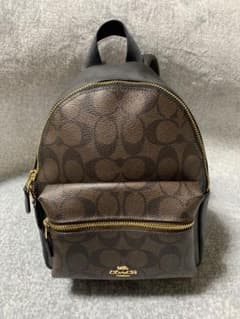 美品 希少カラー COACH シグネチャー ミニチャーリー バックパックのサムネイル