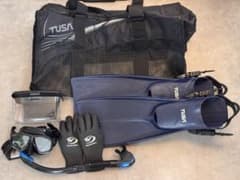 TUSA ダイビング器材セット マスク フィン グローブのサムネイル