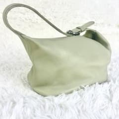 COACH オールドコーチ 4145レザー ショルダーバッグ ライトグリーン 