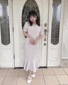 evelyn 肩ギャザーマーメイドop ワンピースのサムネイル