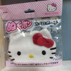 未使用　ハローキティ　カイロカバー、ポーチ　ぬくぽん　2009年製のサムネイル