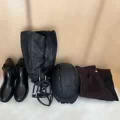 乗馬用用品セット キュロット ヘルメット ブーツ チャップス 拍車 