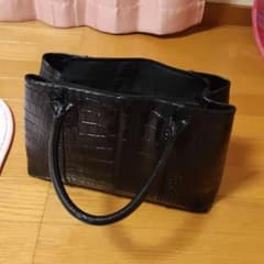牛革クロコ調ハンドバッグのサムネイル