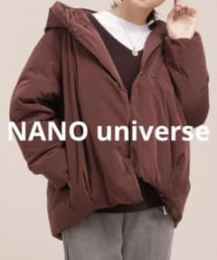 nano・universe - 美品　ナノユニバース　ECO CLOUD 中綿フーディオーバーブルゾン ECO CLOUD 中綿フーディオーバーブルゾン ナノユニバース アウター 38