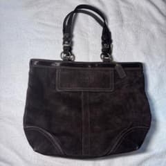 coach コーチ ダークブラウン スエード トートバッグ Y2K - メルカリ