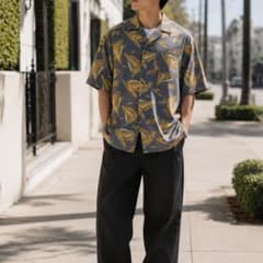 ラルフ CALDWELL ビンテージ レーヨン アロハシャツ 総柄 XL 即出荷 