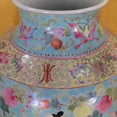 中国美術 粉彩 花瓶 唐子図 唐物 - メルカリ