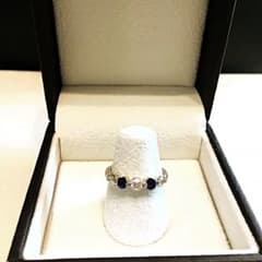 エール様  専用となります     ptサファイア&ダイヤモンドリングのサムネイル