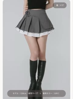 Darich ダブルレイヤードプリーツミニスカート GRY - メルカリ