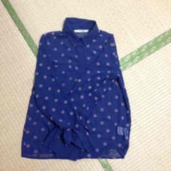 ☆紺色水玉ブラウス☆のサムネイル