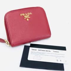 未使用に近い 極美品PRADA プラダ サフィアーノ レザー コインケース 