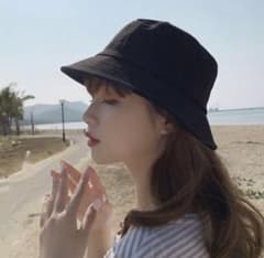 韓国 バケットハット ブラックのサムネイル