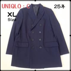 25年 XL ユニクロC ダブルテーラードジャケット ネイビー 大きいサイズ 