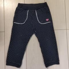 ミキハウス　パンツ90　紺色ドットのサムネイル