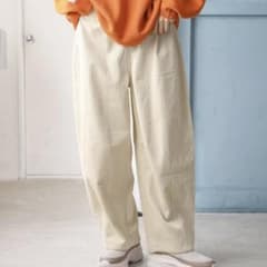 ニコアンド ホニョコールバレルパンツ M タグ付きのサムネイル