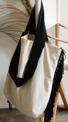未使用 SeaRoomlyn FRINGE BIG BAG ブラックのサムネイル