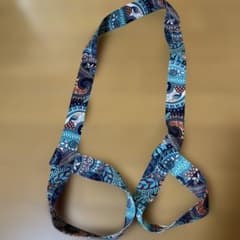 ヨガマットケース 青とオレンジ模様のサムネイル