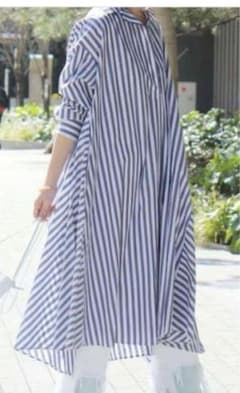 JOURNAL STANDARD ストライプ Aラインシャツワンピース 長袖のサムネイル
