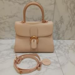 【極美品】DELVAUX デルヴォー ブリヨン MM 2way ヌード ベージュ