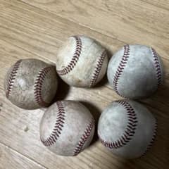 硬式野球ボール5球、仕上げブラシ新品のサムネイル
