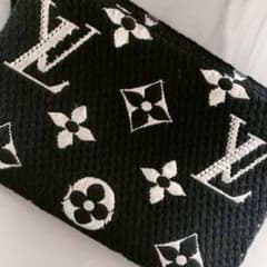 [未使用] VUITTON  マフラー エシャルプ ロゴマニア 黒のサムネイル