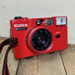 A-壁 Konica コニカ EF3D レッド 赤 フィルムカメラ 現状品 希少