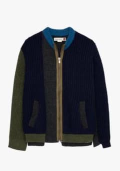 美品】ZARA SRPLS パッチワークニット セーターパーカー Lサイズ 