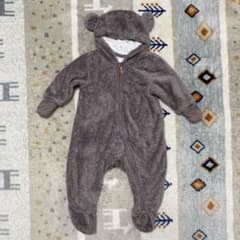 H&M もこもこ ロンパース　くまさんロンパースのサムネイル