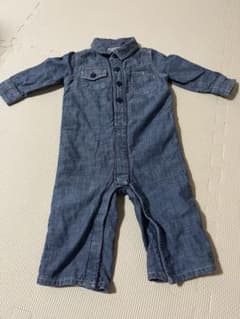 baby Gap デニム風 長袖 ロンパース カバーオール　70サイズのサムネイル