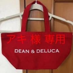 ♡DEAN &DELUCAトートバッグ♡レッド（ロゴは白地にゴールド）のサムネイル