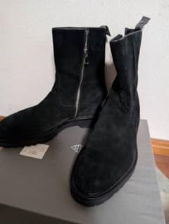 WH プレーントゥ バックスキンミドルブーツ 9 黒 干場ヒロシツボウチ