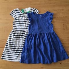 H&M オーガニックコットンワンピース 110 2枚のサムネイル