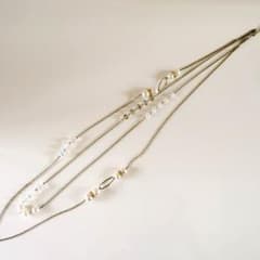 2連パールロングネックレス レディースのサムネイル