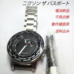 R*）様 ニクソン THE PASSPORT ブラック 稼動品 新品メタルバンド 