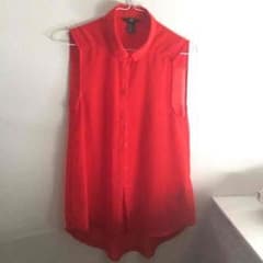 H&M ノースリーブラウス レッドのサムネイル