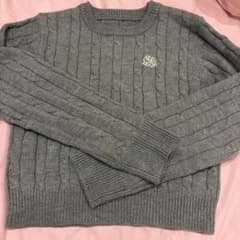 GRL ケーブルニット グレー 長袖のサムネイル