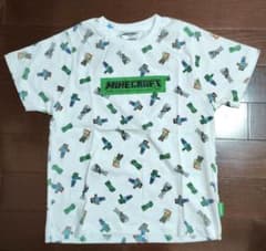 マイクラ　Tシャツ　半袖　ホワイト　　総柄　　 140㎝のサムネイル