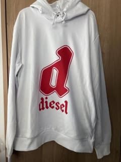 新品　DIESEL ホワイト パーカー 赤ロゴのサムネイル