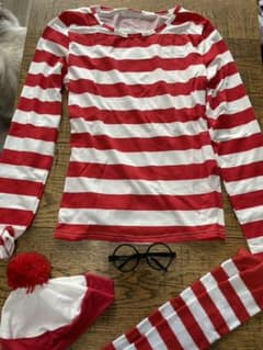 美品　ウォーリーを探せ　コスプレ4点セットのサムネイル