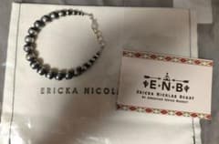 エリッカニコラスビゲイ 8mm ナバホパール ブレスレット 燻　19cm エリッカニコラスビゲイ 8mm ナバホパール ブレスレット 燻 19cm