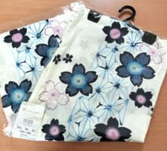 新品 ise-kata-gallery 浴衣 綿100% 桜柄のサムネイル
