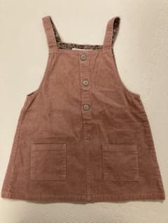 Zara デニム ジャンパースカート コーデュロイ　ピンクのサムネイル