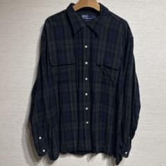 90年代　ポロラルフローレン　レーヨンシャツ　ブラックウォッチ XL 90年代 ポロラルフローレン レーヨンシャツ ブラックウォッチ XL