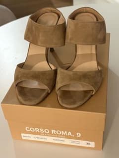 CORSO ROMA, 9 スエードミュール サンダル 38 - メルカリ