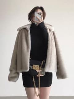 Dholic エコファーフラットカラージャケット　ファーコートのサムネイル