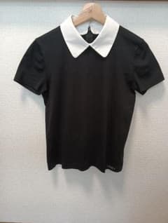 美品】FOXEY NEW YORK 襟付き半袖ブラウス ブラック 38 - メルカリ