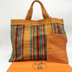 極美品】エルメス トートバッグ サックドプラージュ マルチカラー 
