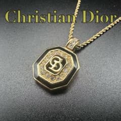 極美品✨ Dior ネックレス CD ロゴ ラインストーン 希少 刻印 2101