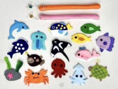 フェルト 魚釣り おもちゃ 知育玩具　さかなつりのサムネイル